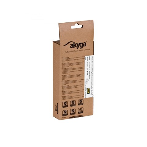 Akyga zasilacz do notebooka AK-ND-51 (20 V | 2,25 A | 45 W | square yellow plug) Akyga zasilacz do notebooka AK-ND-51 (20 V | 2,25 A | 45 W | square yellow plug)