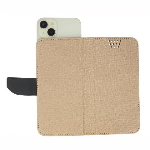 Etui Smart Universal Fancy 5,5-5,7" 80x160 złoto-czarne Etui Smart Universal Fancy 5,5-5,7" 80x160 złoto-czarne