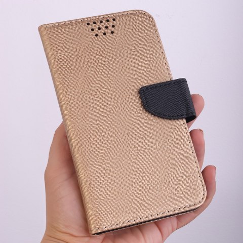 Etui Smart Universal Fancy 5,5-5,7" 80x160 złoto-czarne Etui Smart Universal Fancy 5,5-5,7" 80x160 złoto-czarne