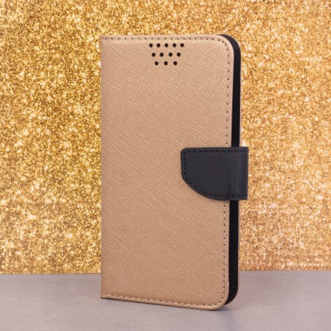 Etui Smart Universal Fancy 5,5-5,7" 80x160 złoto-czarne Etui Smart Universal Fancy 5,5-5,7" 80x160 złoto-czarne