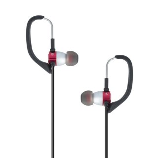 Forever słuchawki przewodowe Sport Music dokanałowe jack 3,5mm czerwone