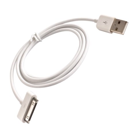 Kabel USB - 30-pin 1,0 m 1A biały woreczek Kabel USB - 30-pin 1,0 m 1A biały woreczek