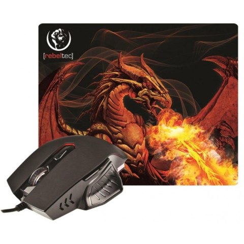 Rebeltec mysz+ podkładka RED DRAGON Rebeltec mysz+ podkładka RED DRAGON