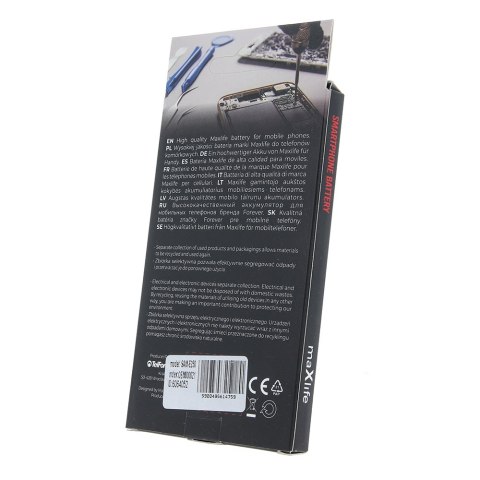 Bateria Maxlife do Samsung E250 / X510 / X150 AB463446BU 1050mAh Bateria Maxlife do Samsung E250 / X510 / X150 AB463446BU 1050mAh
