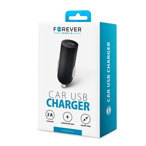 Forever ładowarka samochodowa M02 1x USB 2A czarna Forever ładowarka samochodowa M02 1x USB 2A czarna