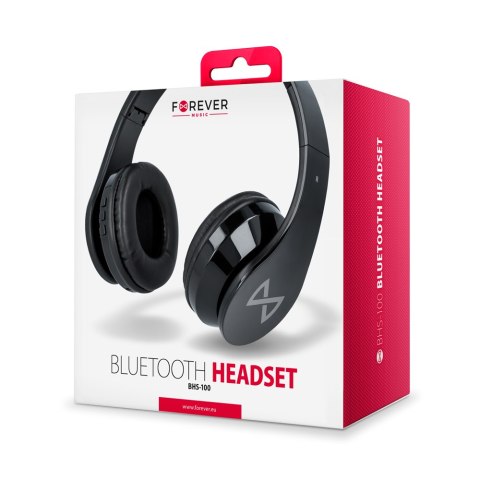 Forever słuchawki Bluetooth BHS-100 nauszne czarne