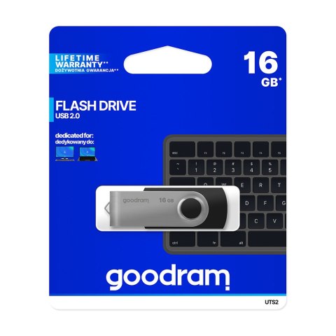 Goodram pendrive 16GB USB 2.0 Twister czarny Goodram pendrive 16GB USB 2.0 Twister czarny