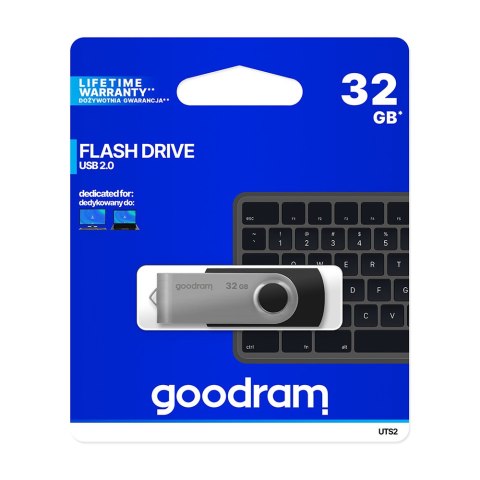 Goodram pendrive 32GB USB 2.0 Twister czarny Goodram pendrive 32GB USB 2.0 Twister czarny