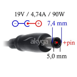Zasilacz do laptopa HP AK-ND-04 19V/4.74A 90W 7.4x5.0 mm + pin HP