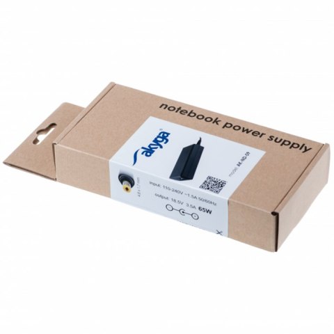 Zasilacz do laptopa Toshiba AK-ND-09 18.5V/3.54A 65W 4.8x1.7 mm HP Zasilacz do laptopa Toshiba AK-ND-09 18.5V/3.54A 65W 4.8x1.7 mm HP
