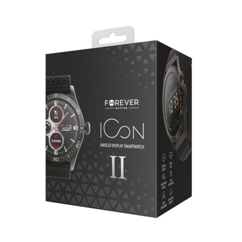 Forever Smartwatch AMOLED ICON II AW-110 czarny Forever Smartwatch AMOLED ICON II AW-110 czarny