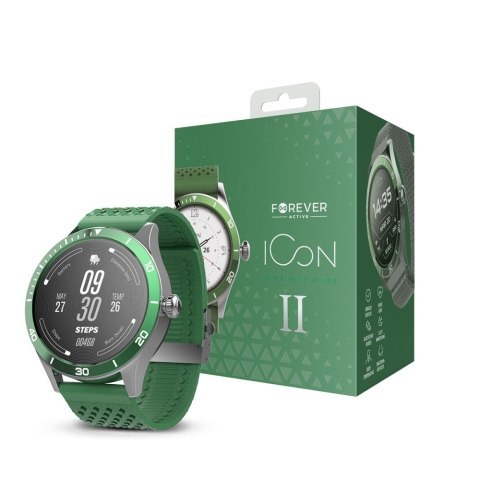 Forever Smartwatch AMOLED ICON II AW-110 zielony Forever Smartwatch AMOLED ICON II AW-110 zielony