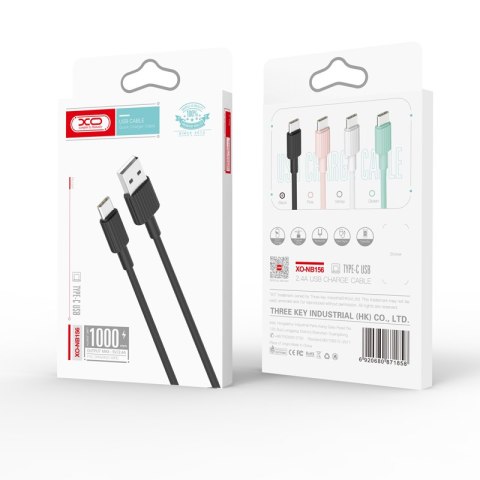 XO kabel NB156 USB - USB-C 1,0 m 2,4A zielony XO kabel NB156 USB - USB-C 1,0 m 2,4A zielony