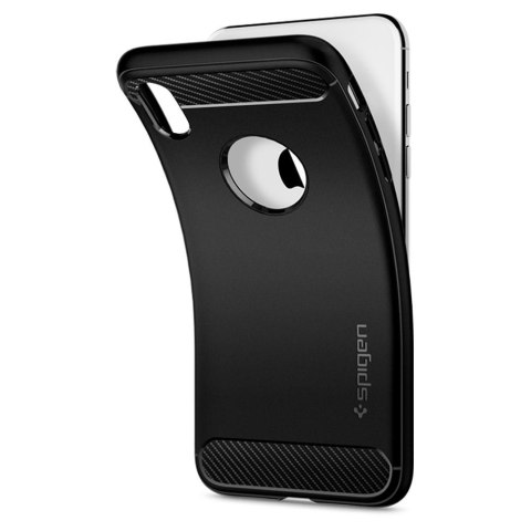 Spigen nakładka Rugged Armor do iPhone 12 / 12 Pro 6,1" matowa czarna Spigen nakładka Rugged Armor do iPhone 12 / 12 Pro 6,1" matowa czarna