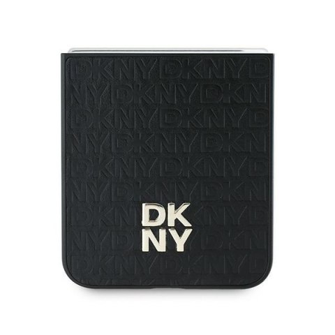 DKNY nakładka do Samsung Galaxy Z Flip6 DK000225 czarna Repeat Pattern Stack Logo