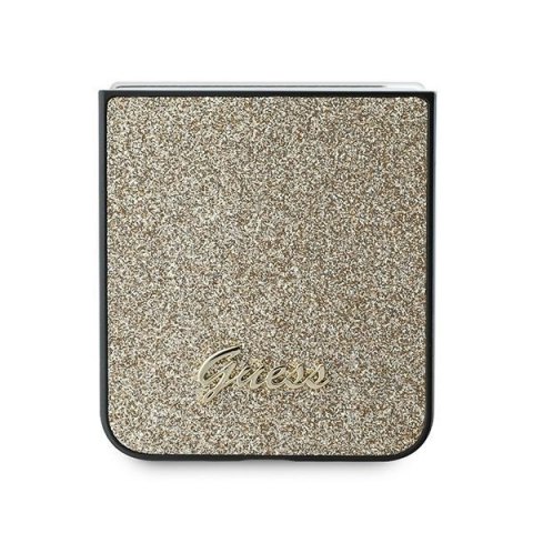 Guess nakładka do Samsung Galaxy Z Flip6 GUE003745 złota 4G Glitter Script Guess nakładka do Samsung Galaxy Z Flip6 GUE003745 złota 4G Glitter Script