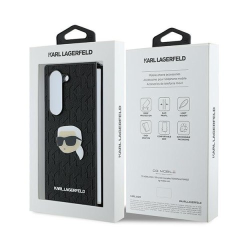 Karl Lagerfeld nakładka do Samsung Galaxy Z Fold6 KF002202 czarna Saffiano Monogram Head Pin Karl Lagerfeld nakładka do Samsung Galaxy Z Fold6 KF002202 czarna Saffiano Monogram Head Pin