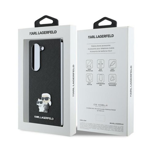 Karl Lagerfeld nakładka do Samsung Galaxy Z Fold6 KF002203 czarna Saffiano Metal Pin
