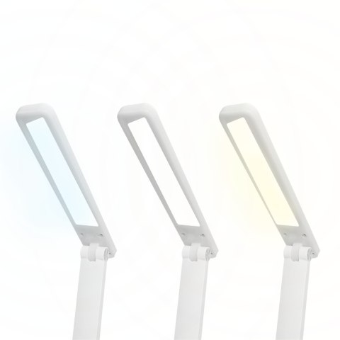 Lampka biurkowa LED 3W, 3000/4500/6000K, regulowana, 1200mAh, biała, LTC Lampka biurkowa LED 3W, 3000/4500/6000K, regulowana, 1200mAh, biała, LTC