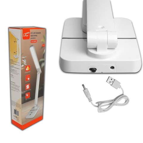 Lampka biurkowa LED 3W, 3000/4500/6000K, regulowana, 1200mAh, biała, LTC Lampka biurkowa LED 3W, 3000/4500/6000K, regulowana, 1200mAh, biała, LTC