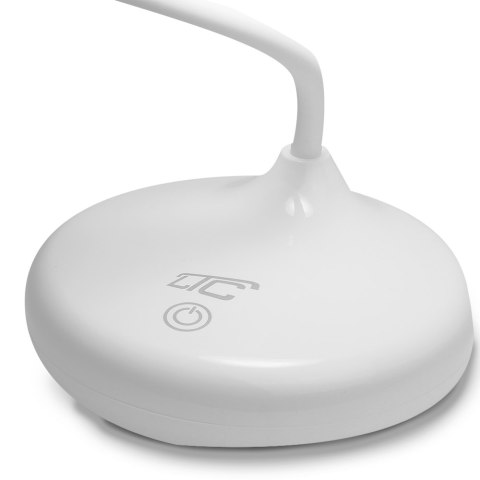 Lampka biurkowa LED bezprzewodowa 6W, 3000/4500/6000K, dotykowa, 3000mAh, biała, LTC Lampka biurkowa LED bezprzewodowa 6W, 3000/4500/6000K, dotykowa, 3000mAh, biała, LTC