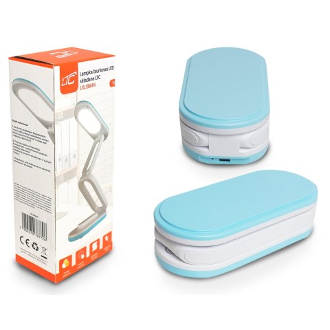 Lampka biurkowa LED składana, 3000/4500/6000K, 1200mAh, niebieska, LTC
