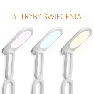 Lampka biurkowa LED składana, 3000/4500/6000K, 1200mAh, różowa, LTC