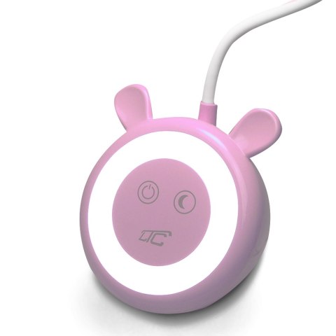 Lampka nocna LED miś 3W, 3000/4500/6000K, regulowana, 1200mAh, różowa, LTC