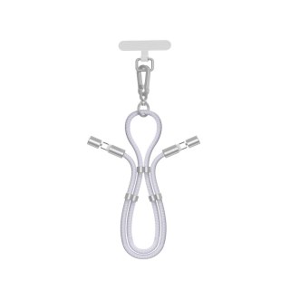 Devia kabel uniwersalna smycz 2w1 PD USB-C - USB-C 1,6 m 60W lawendowy z regulacją długości