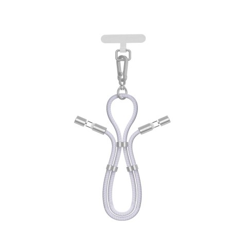 Devia kabel uniwersalna smycz 2w1 PD USB-C - USB-C 1,6 m 60W lawendowy z regulacją długości