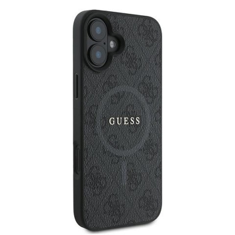 Guess nakładka do iPhone 16 Plus 6,7" GUHMP16MG4GFRK czarna hardcase 4G Ring Classic Logo MagSafe