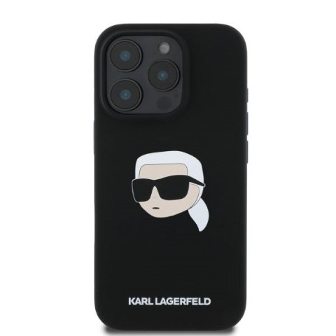 Karl Lagerfeld nakładka do iPhone 16 Pro 6,3" KLHMP16LSKHPPLK czarna hardcase Silicone KL Head Print MagSafe Karl Lagerfeld nakładka do iPhone 16 Pro 6,3" KLHMP16LSKHPPLK czarna hardcase Silicone KL Head Print MagSafe