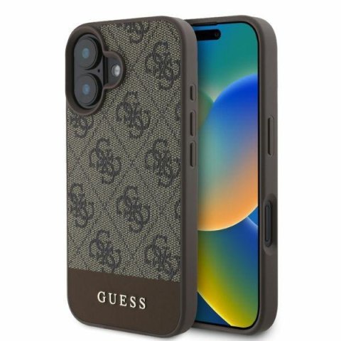 Guess nakładka do iPhone 16 6,1" GUHCP16SG4GLBR brązowa hardcase 4G Bottom Stripe Guess nakładka do iPhone 16 6,1" GUHCP16SG4GLBR brązowa hardcase 4G Bottom Stripe