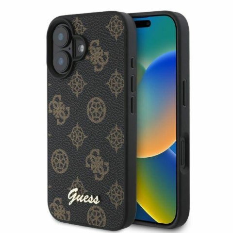 Guess nakładka do iPhone 16 6,1" GUHMP16SPGPYSK czarna hardcase Peony Script MagSafe Guess nakładka do iPhone 16 6,1" GUHMP16SPGPYSK czarna hardcase Peony Script MagSafe