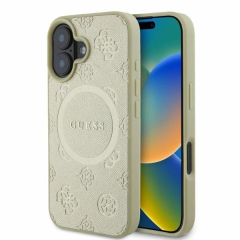 Guess nakładka do iPhone 16 6,1" GUHMP16SPSAPSMED złota hardcase Saffiano Peony Classic Logo MagSafe Guess nakładka do iPhone 16 6,1" GUHMP16SPSAPSMED złota hardcase Saffiano Peony Classic Logo MagSafe