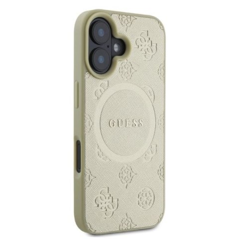 Guess nakładka do iPhone 16 6,1" GUHMP16SPSAPSMED złota hardcase Saffiano Peony Classic Logo MagSafe Guess nakładka do iPhone 16 6,1" GUHMP16SPSAPSMED złota hardcase Saffiano Peony Classic Logo MagSafe