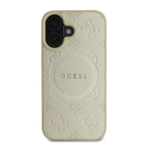 Guess nakładka do iPhone 16 6,1" GUHMP16SPSAPSMED złota hardcase Saffiano Peony Classic Logo MagSafe Guess nakładka do iPhone 16 6,1" GUHMP16SPSAPSMED złota hardcase Saffiano Peony Classic Logo MagSafe