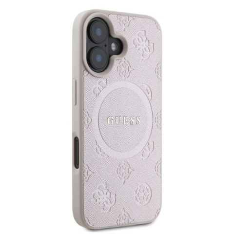 Guess nakładka do iPhone 16 6,1" GUHMP16SPSAPSMEP różowa hardcase Saffiano Peony Classic Logo MagSafe Guess nakładka do iPhone 16 6,1" GUHMP16SPSAPSMEP różowa hardcase Saffiano Peony Classic Logo MagSafe