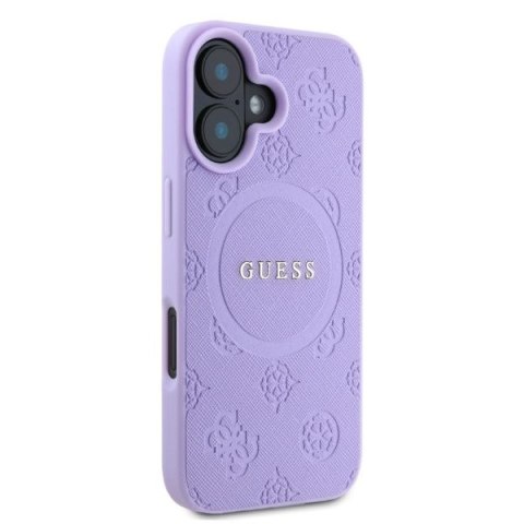 Guess nakładka do iPhone 16 6,1" GUHMP16SPSAPSMEU fioletowa hardcase Saffiano Peony Classic Logo MagSafe Guess nakładka do iPhone 16 6,1" GUHMP16SPSAPSMEU fioletowa hardcase Saffiano Peony Classic Logo MagSafe