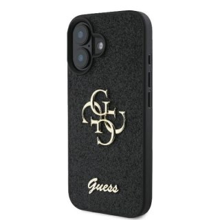 Guess nakładka do iPhone 16 Plus 6,7" GUHCP16MHG4SGK czarna hardcase Fixed Glitter Big 4G