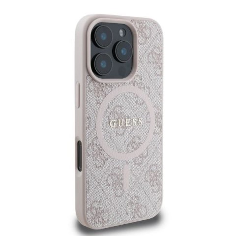 Guess nakładka do iPhone 16 Pro 6,3" GUHMP16LG4GFRP różowa hardcase 4G Ring Classic Logo MagSafe Guess nakładka do iPhone 16 Pro 6,3" GUHMP16LG4GFRP różowa hardcase 4G Ring Classic Logo MagSafe