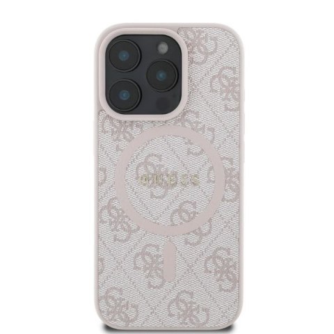 Guess nakładka do iPhone 16 Pro 6,3" GUHMP16LG4GFRP różowa hardcase 4G Ring Classic Logo MagSafe Guess nakładka do iPhone 16 Pro 6,3" GUHMP16LG4GFRP różowa hardcase 4G Ring Classic Logo MagSafe