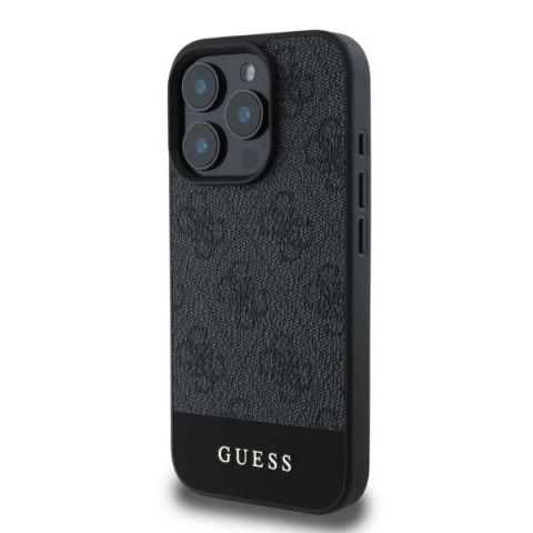 Guess nakładka do iPhone 16 Pro Max 6,9" GUHCP16XG4GLGR szara hardcase 4G Bottom Stripe