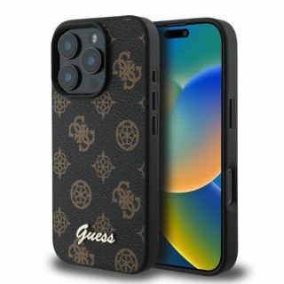 Guess nakładka do iPhone 16 Pro Max 6,9" GUHMP16XPGPYSK czarna hardcase Peony Script MagSafe