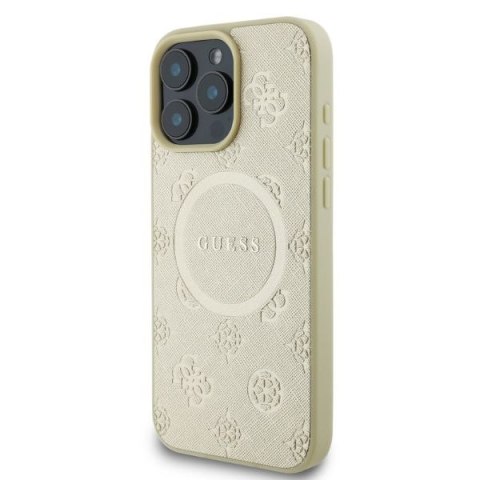 Guess nakładka do iPhone 16 Pro Max 6,9" GUHMP16XPSAPSMED złota hardcase Saffiano Peony Classic Logo MagSafe Guess nakładka do iPhone 16 Pro Max 6,9" GUHMP16XPSAPSMED złota hardcase Saffiano Peony Classic Logo MagSafe