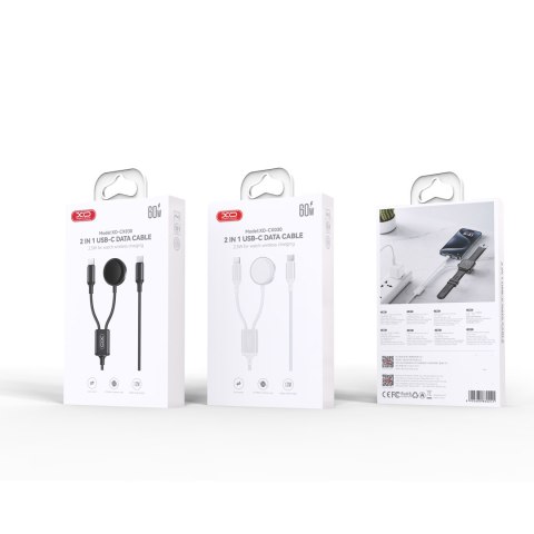 XO ładowarka bezprzewodowa indukcyjna CX030 biała do Apple Watch z kablem USB-C -USB-C XO ładowarka bezprzewodowa indukcyjna CX030 biała do Apple Watch z kablem USB-C -USB-C