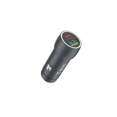 Devia ładowarka samochodowa Extreme PD QC 3.0 30W + 18W 1x USB 1x USB-C grafitowa