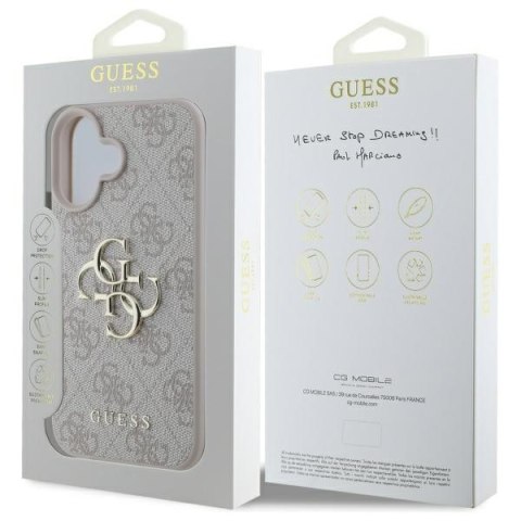 Guess nakładka 4G Big Logo do iPhone 16 6,1" GUHCP16S4GMGPI różowa Guess nakładka 4G Big Logo do iPhone 16 6,1" GUHCP16S4GMGPI różowa