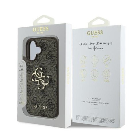 Guess nakładka 4G Big Logo do iPhone 16 Plus 6,7" GUHCP16M4GMGBR brązowa Guess nakładka 4G Big Logo do iPhone 16 Plus 6,7" GUHCP16M4GMGBR brązowa