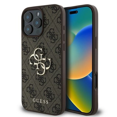 Guess nakładka 4G Big Logo do iPhone 16 Pro 6,3" GUHCP16L4GMGBR brązowa Guess nakładka 4G Big Logo do iPhone 16 Pro 6,3" GUHCP16L4GMGBR brązowa